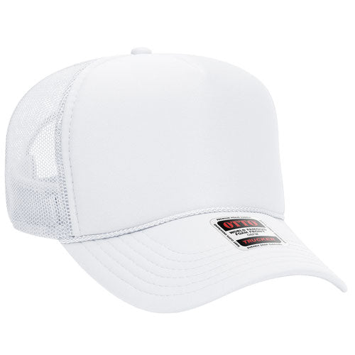 OTTO CAP 32-467 - 5 Panel Mid Profile Mesh Back Trucker Hat