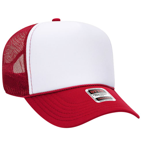 OTTO CAP 32-467 - 5 Panel Mid Profile Mesh Back Trucker Hat