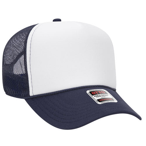 OTTO CAP 32-467 - 5 Panel Mid Profile Mesh Back Trucker Hat