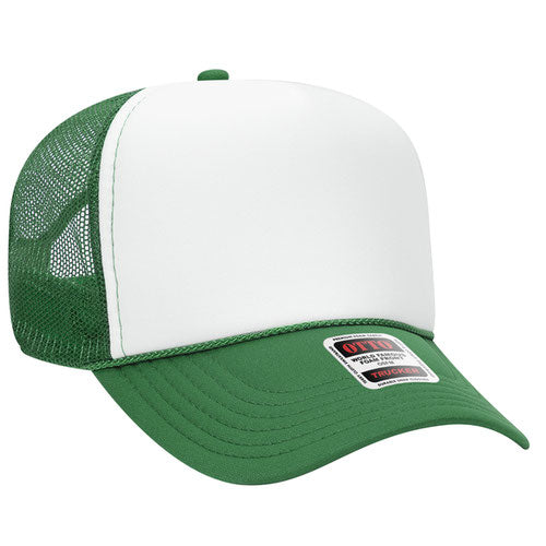 OTTO CAP 32-467 - 5 Panel Mid Profile Mesh Back Trucker Hat