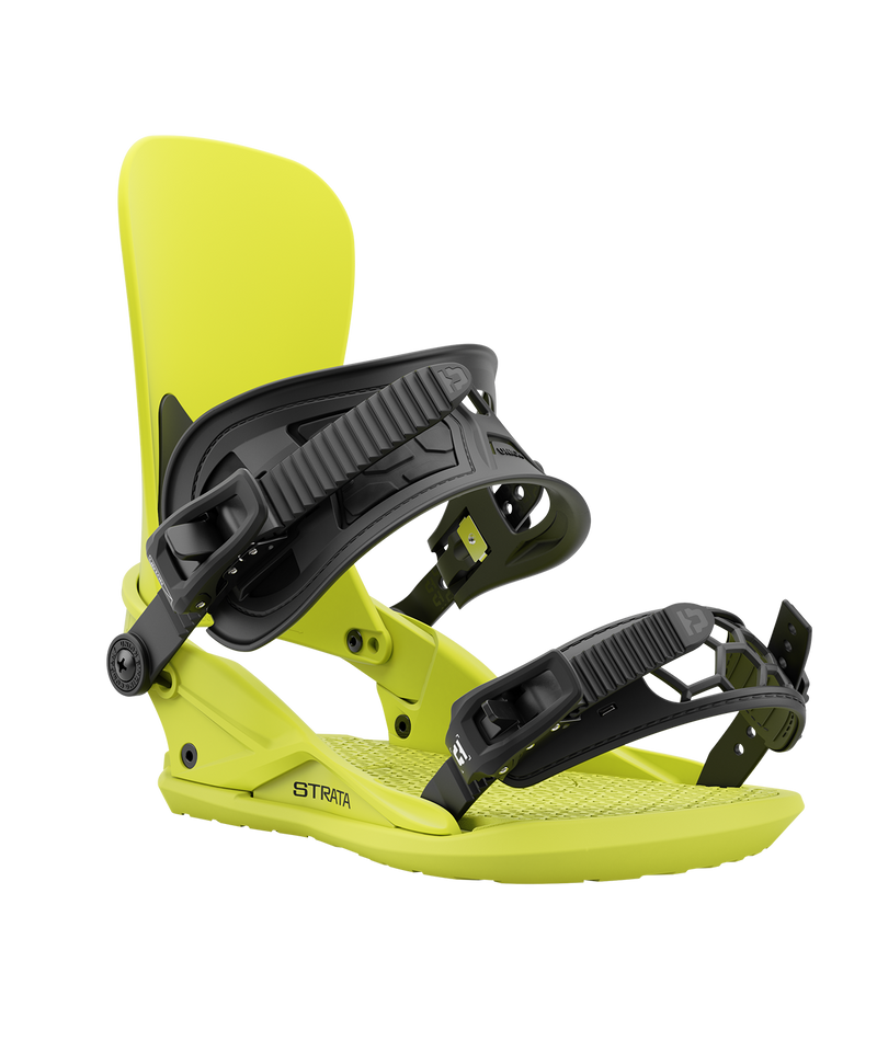 Union Strata Snowboard Bindings - Men's 2025 | Fan Favorite Freestyle Bindings: Soft, Surfy, and Shock-Absorbing for a Smooth Thrill on Any Terrain