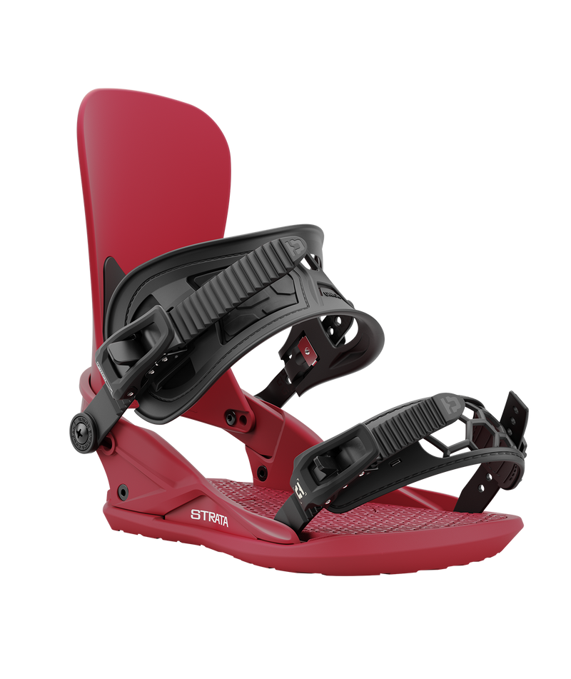 Union Strata Snowboard Bindings - Men's 2025 | Fan Favorite Freestyle Bindings: Soft, Surfy, and Shock-Absorbing for a Smooth Thrill on Any Terrain