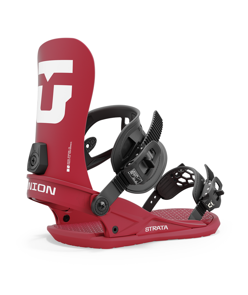 Union Strata Snowboard Bindings - Men's 2025 | Fan Favorite Freestyle Bindings: Soft, Surfy, and Shock-Absorbing for a Smooth Thrill on Any Terrain