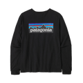 Patagonia Women's L/S P-6 Logo Responsibili-Tee - Black
