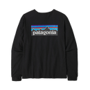 Patagonia Women's L/S P-6 Logo Responsibili-Tee - Black