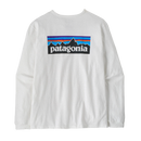 Patagonia Women's L/S P-6 Logo Responsibili-Tee - Fiber White