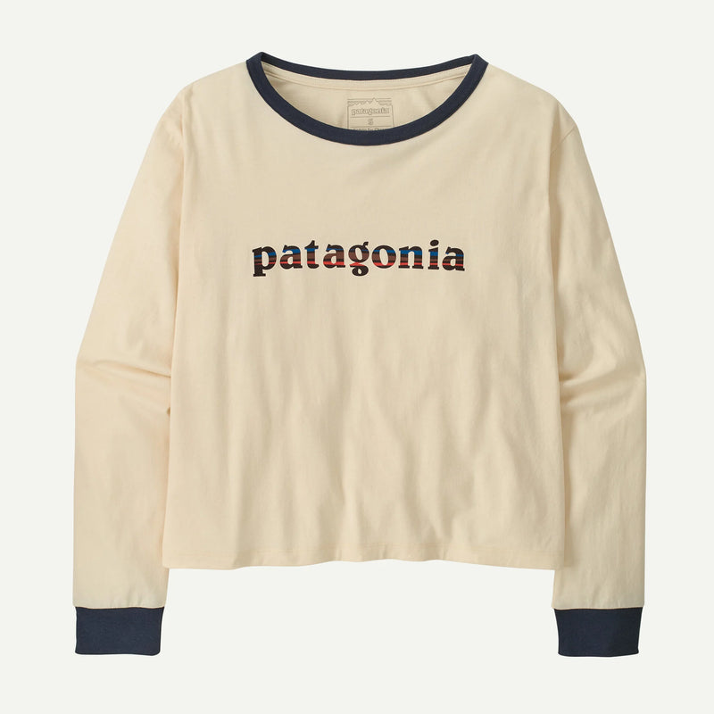 Patagonia W's L/S '73 Text Logo Easy Cut Organic T-Shirt - Women's