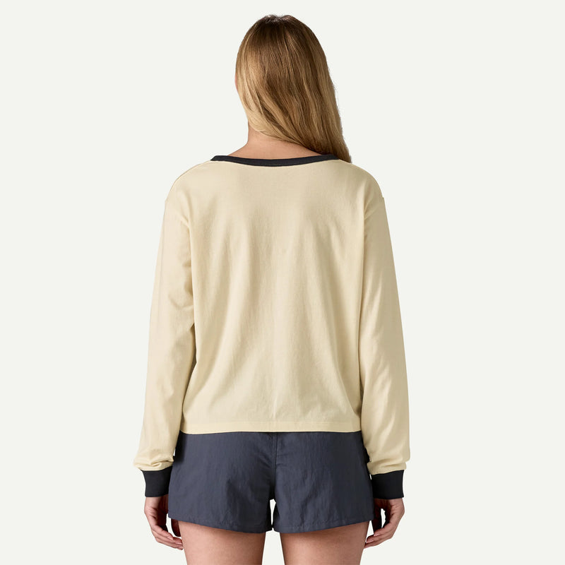 Patagonia W's L/S '73 Text Logo Easy Cut Organic T-Shirt - Women's