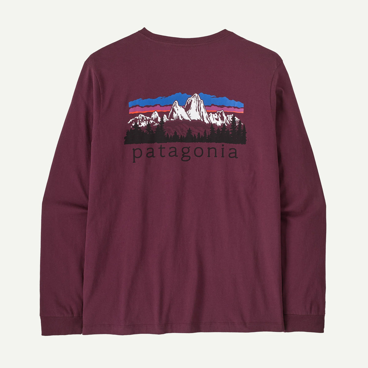 Patagonia Long-Sleeved Fitz Roy Foothills T-Shirt - Men's - Recycled Cotton Graphic Tee