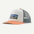 Patagonia P-6 Logo LoPro Trucker Hat – White with Redtail Rust