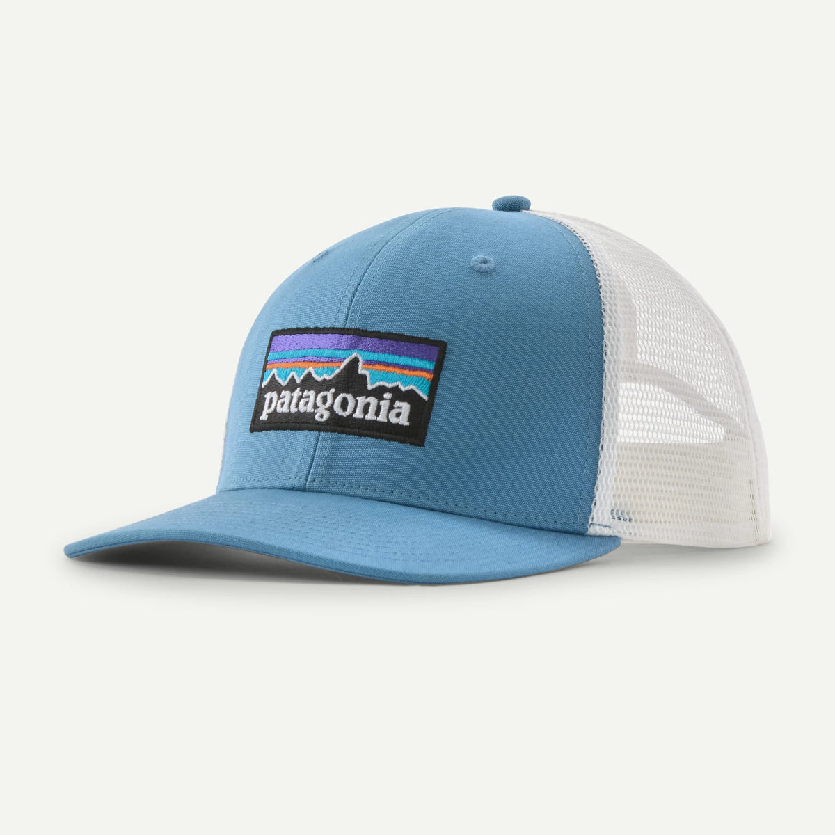 Patagonia P-6 Logo LoPro Trucker Hat – White with Redtail Rust