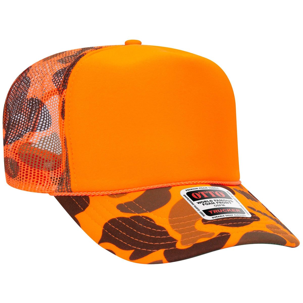 OTTO CAP 39-165 Foam Trucker Hat 5 Panel High Crown Trucker Cap - OSFM - OTTO 39