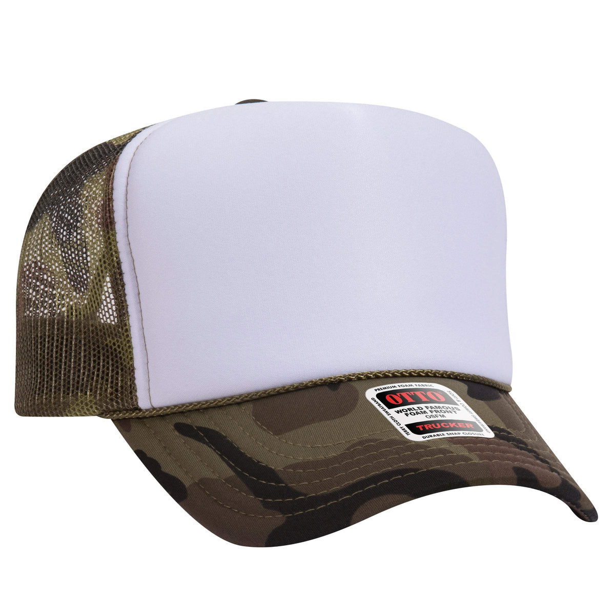 OTTO CAP 39-165 Foam Trucker Hat 5 Panel High Crown Trucker Cap - OSFM - OTTO 39