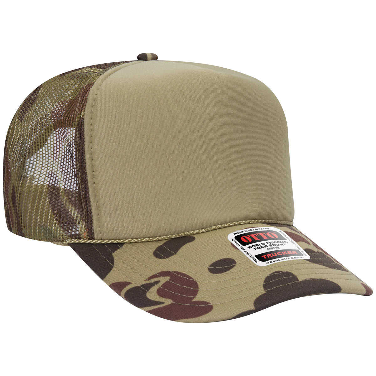 OTTO CAP 39-165 Foam Trucker Hat 5 Panel High Crown Trucker Cap - OSFM - OTTO 39
