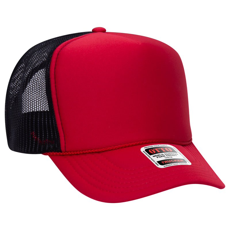 OTTO Foam Trucker Hat 5 Panel High Crown Trucker Cap - OSFM - OTTO 39