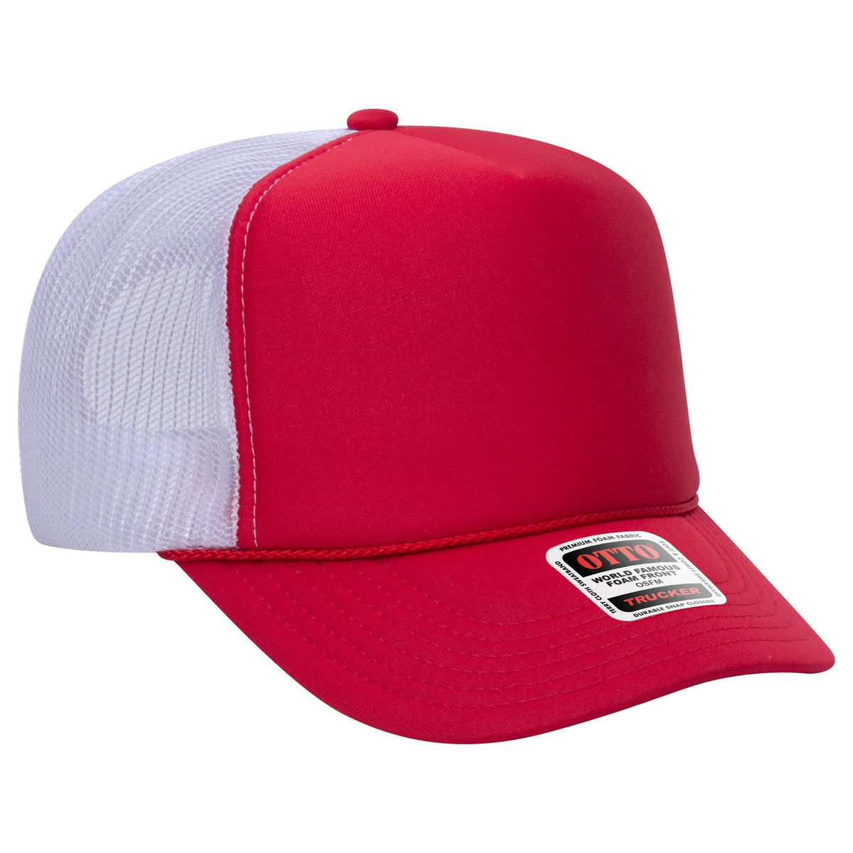 OTTO CAP 39-165 Foam Trucker Hat 5 Panel High Crown Trucker Cap - OSFM - OTTO 39