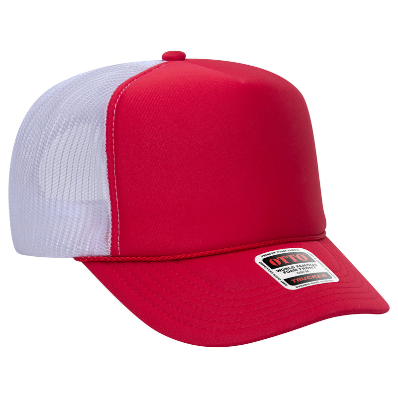 OTTO Foam Trucker Hat 5 Panel High Crown Trucker Cap - OSFM - OTTO 39