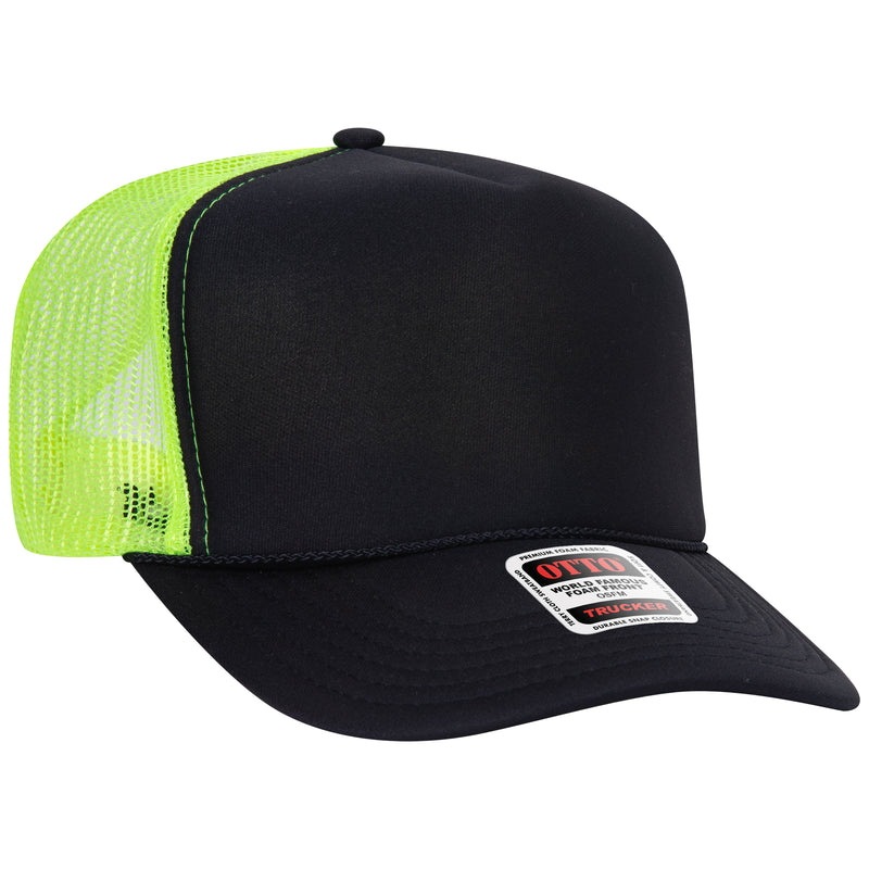 OTTO Foam Trucker Hat 5 Panel High Crown Trucker Cap - OSFM - OTTO 39