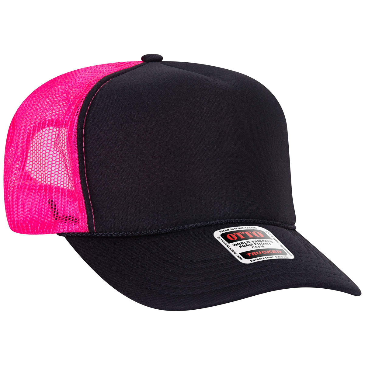 OTTO CAP 39-165 Foam Trucker Hat 5 Panel High Crown Trucker Cap - OSFM - OTTO 39