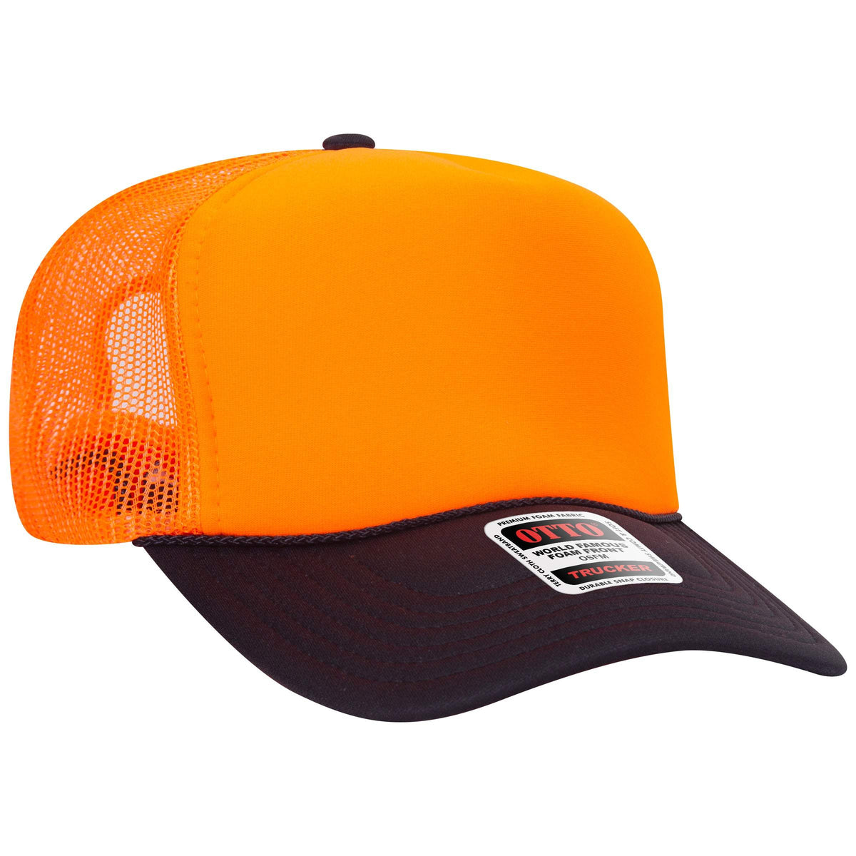 OTTO CAP 39-165 Foam Trucker Hat 5 Panel High Crown Trucker Cap - OSFM - OTTO 39