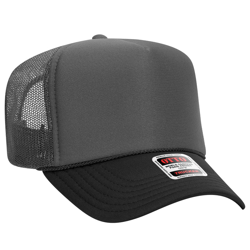 OTTO Foam Trucker Hat 5 Panel High Crown Trucker Cap - OSFM - OTTO 39