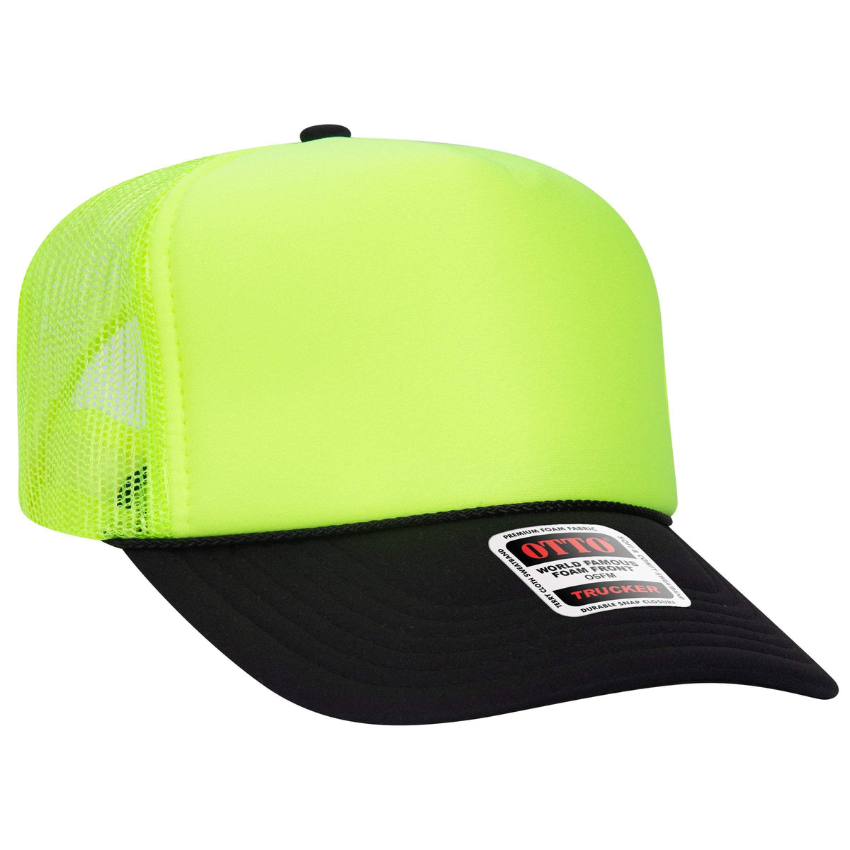 OTTO CAP 39-165 Foam Trucker Hat 5 Panel High Crown Trucker Cap - OSFM - OTTO 39