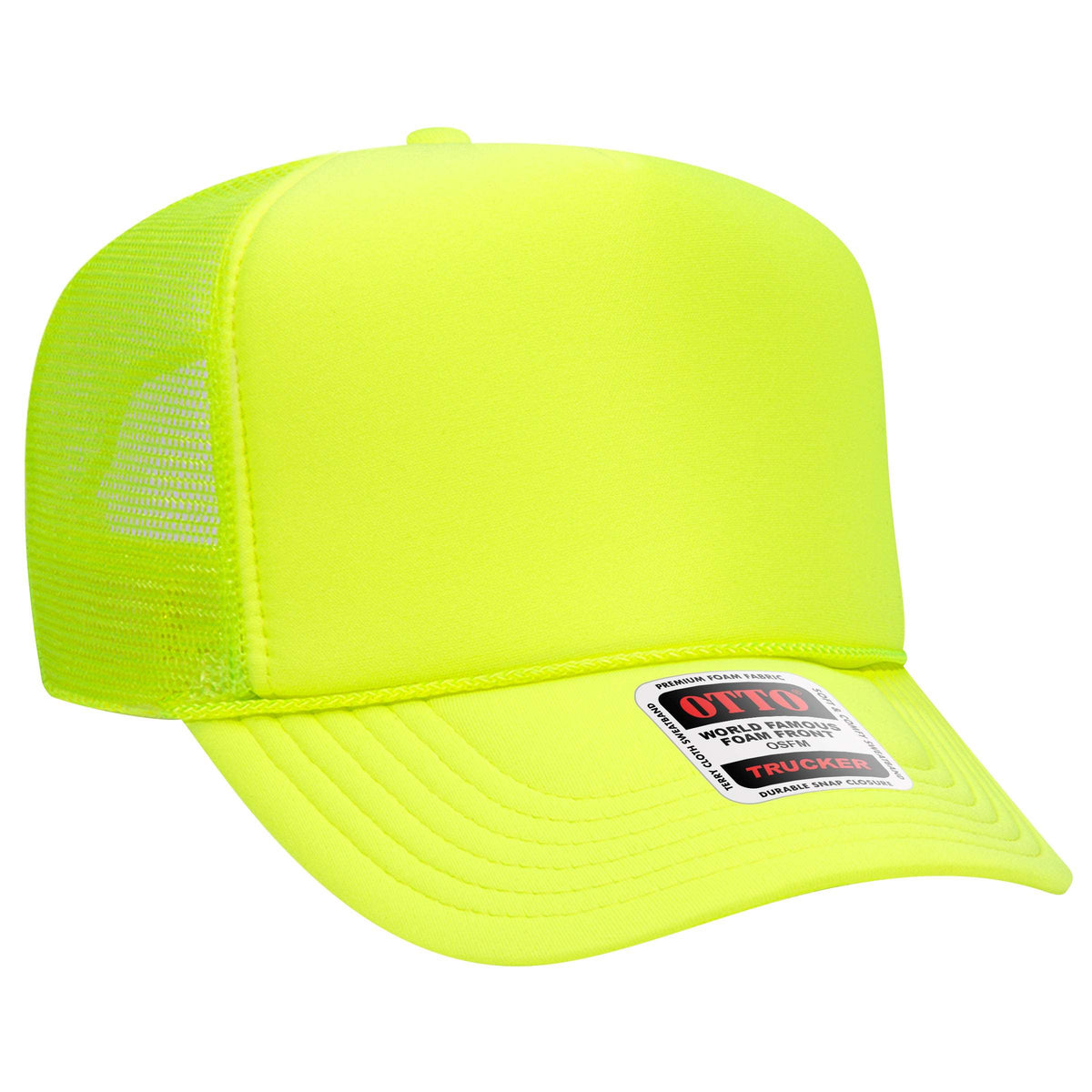 OTTO CAP 39-165 Foam Trucker Hat 5 Panel High Crown Trucker Cap - OSFM - OTTO 39