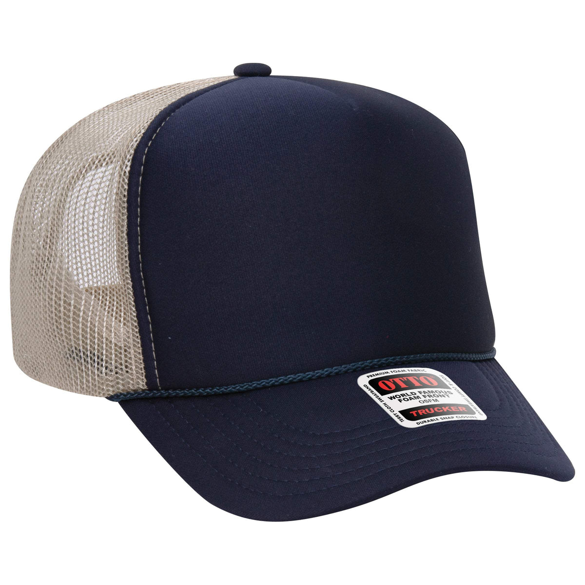 OTTO CAP 39-165 Foam Trucker Hat 5 Panel High Crown Trucker Cap - OSFM - OTTO 39