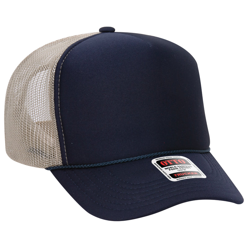 OTTO Foam Trucker Hat 5 Panel High Crown Trucker Cap - OSFM - OTTO 39