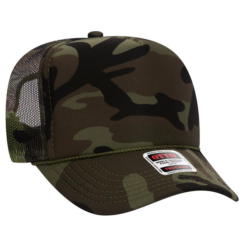 OTTO Foam Trucker Hat 5 Panel High Crown Trucker Cap - OSFM - OTTO 39