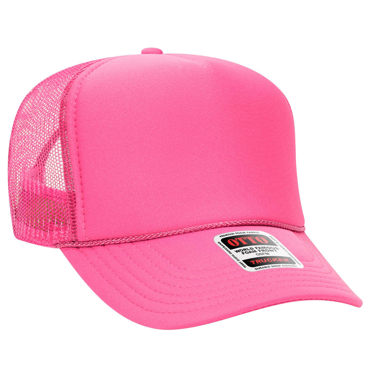 OTTO CAP 39-165 Foam Trucker Hat 5 Panel High Crown Trucker Cap - OSFM - OTTO 39