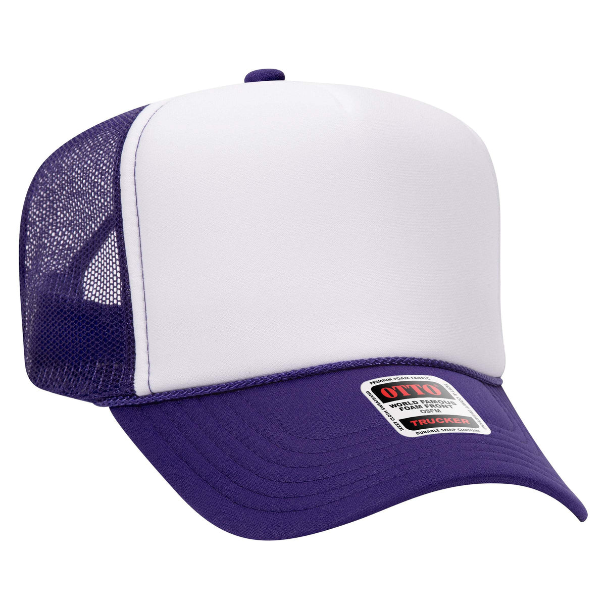 OTTO CAP 39-165 Foam Trucker Hat 5 Panel High Crown Trucker Cap - OSFM - OTTO 39