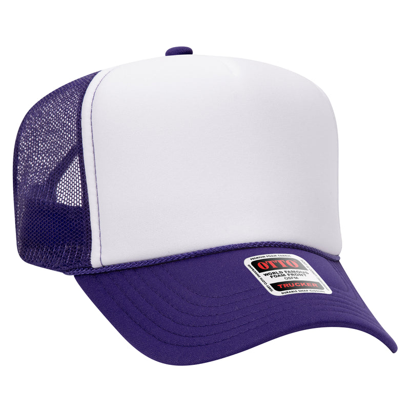 OTTO Foam Trucker Hat 5 Panel High Crown Trucker Cap - OSFM - OTTO 39