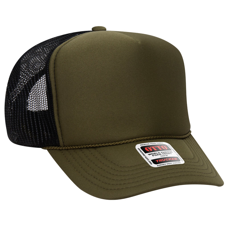 OTTO Foam Trucker Hat 5 Panel High Crown Trucker Cap - OSFM - OTTO 39