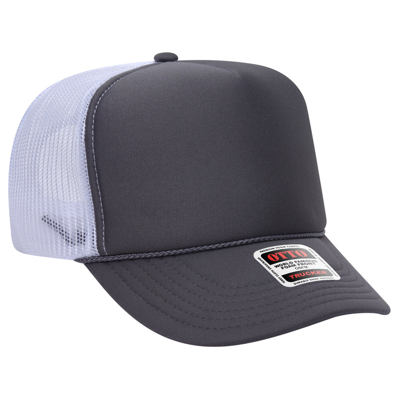 OTTO Foam Trucker Hat 5 Panel High Crown Trucker Cap - OSFM - OTTO 39