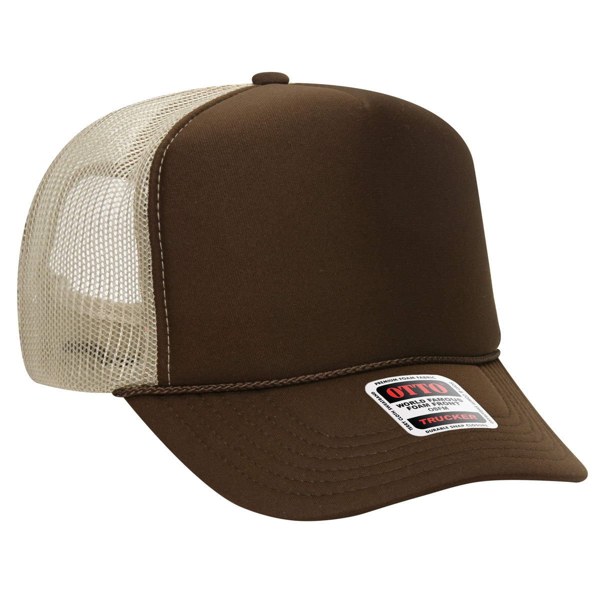 OTTO CAP 39-165 Foam Trucker Hat 5 Panel High Crown Trucker Cap - OSFM - OTTO 39