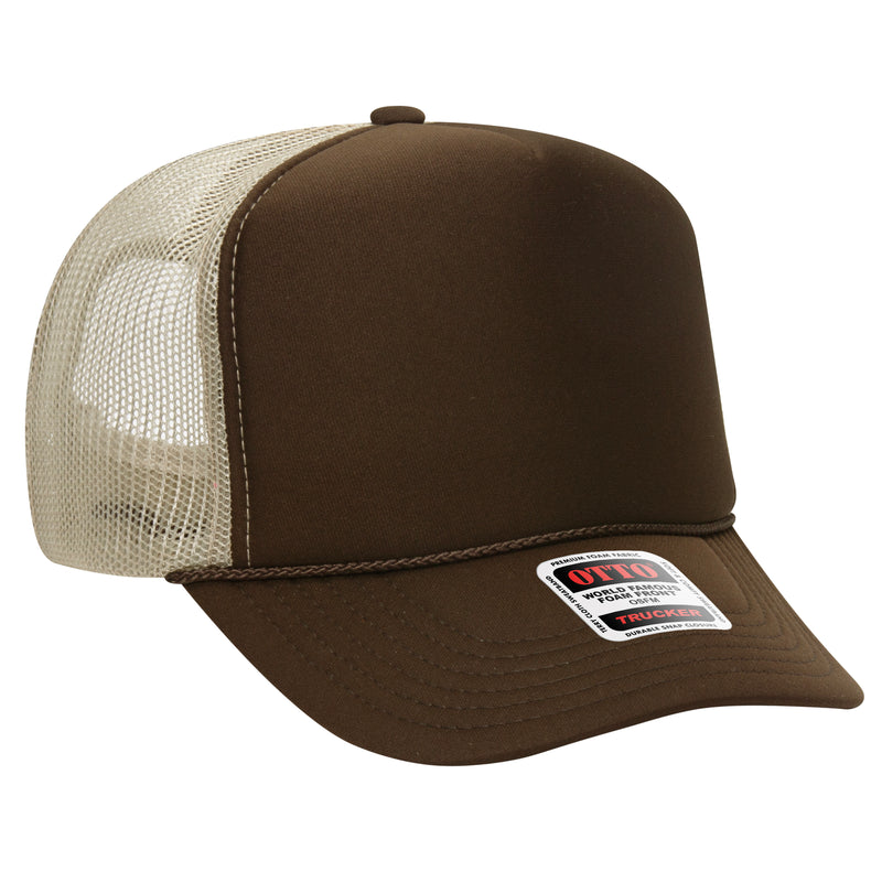 OTTO Foam Trucker Hat 5 Panel High Crown Trucker Cap - OSFM - OTTO 39