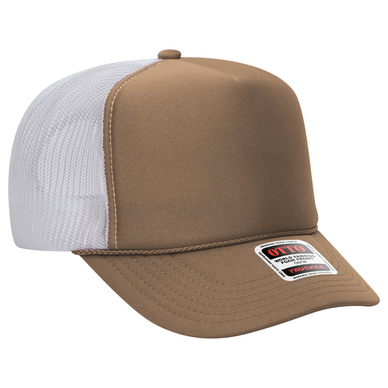 OTTO Foam Trucker Hat 5 Panel High Crown Trucker Cap - OSFM - OTTO 39