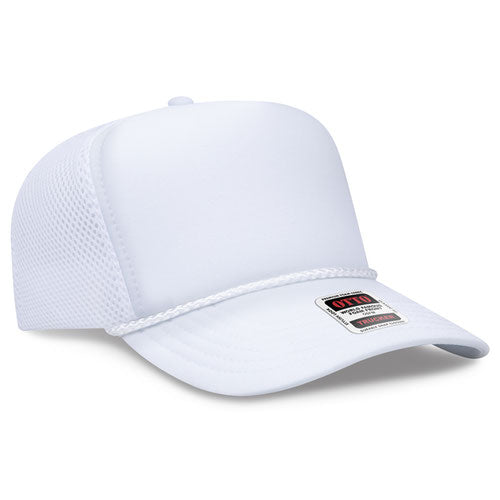 OTTO CAP® 39-166 - 5 Panel High Crown Air Mesh Back Trucker Hat