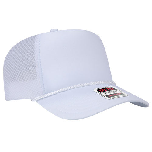 OTTO CAP® 39-166 -  5 Panel High Crown Circle Mesh Back Trucker Hat