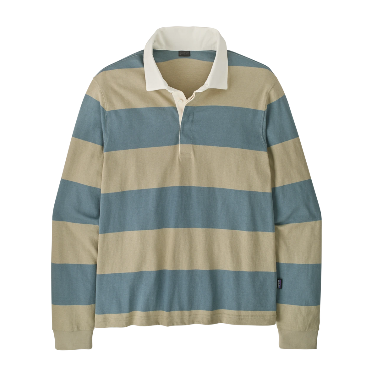 Patagonia L/S Rugby Shirt - WIDE STRIPE: BLUE SAGE