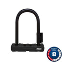 ABUS Ultra 410 U-Lock with Cable – High-Security Bike Lock, 12mm Shackle, Keyed, Green