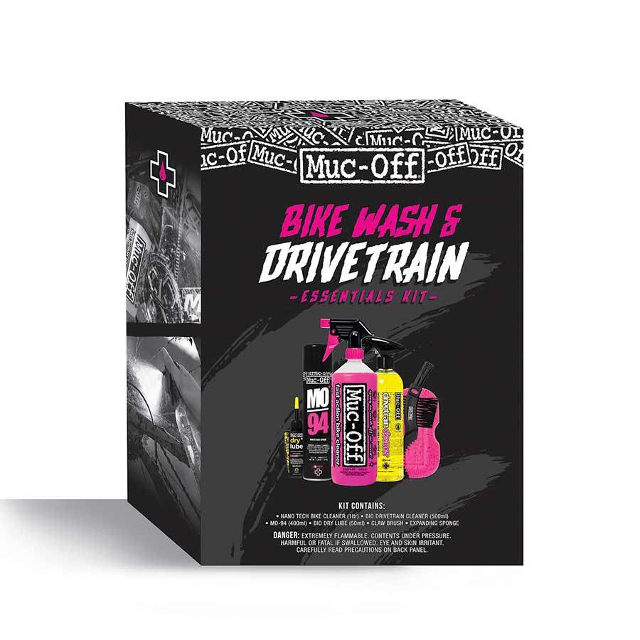 Muc-Off Bike Wash & Drivetrain Essentials Kit – Ultimate Cleaning Set for Bikes