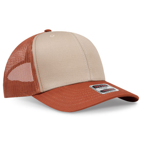 OTTO CAP 112-1  - 6 Panel Mid Profile Mesh Back Trucker Hat
