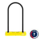 ABUS 402 Mini U-Lock – High-Security Bike Lock with Key, 10mm Hardened Steel, Yellow