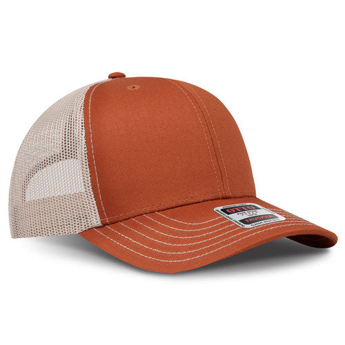 OTTO CAP 112-1  - 6 Panel Mid Profile Mesh Back Trucker Hat