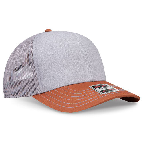 OTTO CAP 112-1  - 6 Panel Mid Profile Mesh Back Trucker Hat