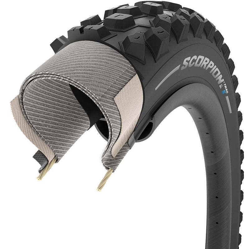 Pirelli Scorpion Trail MTB Tubeless Ready Folding Tire - Speed-Optimized Tire for Hardpack Trails