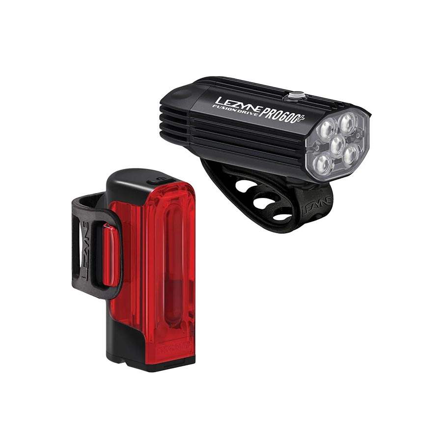Lezyne, Fusion Drive Pro 600+/KTV Drive Pro+, Light, Set, Black