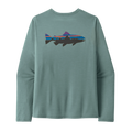 Patagonia Men's L/S Cap Cool Daily Shirt Fitz Roy Trout - Blue Sage/Light Blue Sage X-Dye